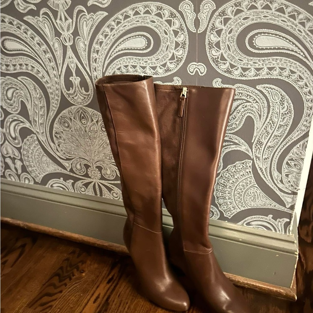 Nine West Brown Knee-High Boots